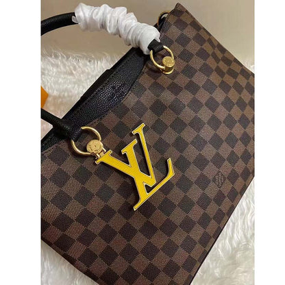 Louis Vuitton LV Unisex Riverside Tote Black Brown Damier Ebene Coated Canvas