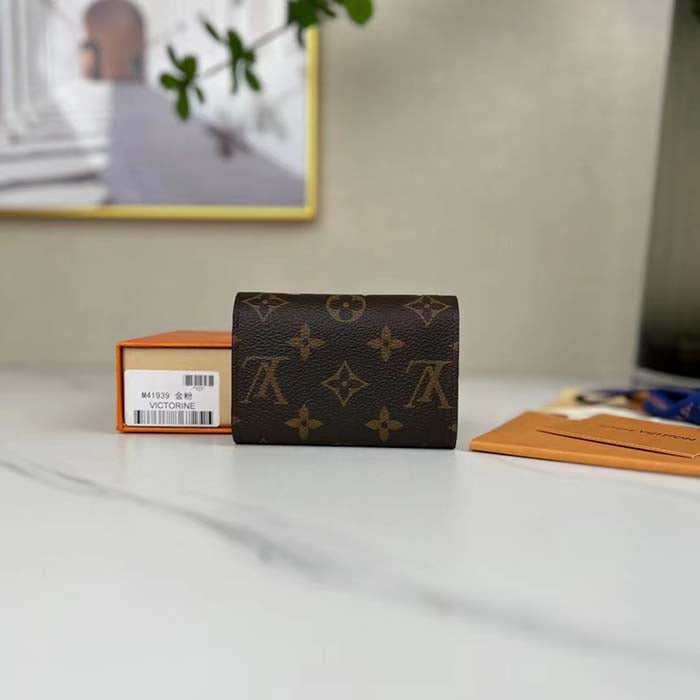 Louis Vuitton LV Unisex Rosalie Coin Purse Rose Ballerine Pink Monogram Coated Canvas Grained Cowhide Leather