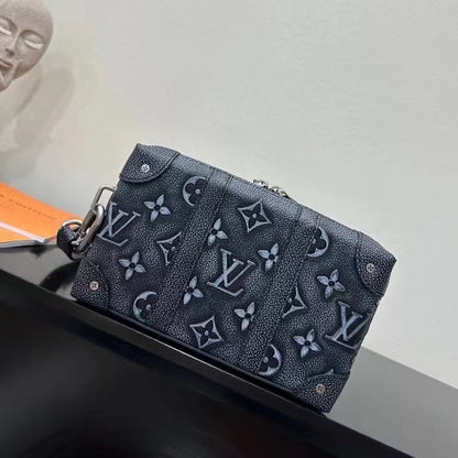 Louis Vuitton LV Unisex Soft Trunk Wearable Wallet Black Charcoal Cowhide Leather