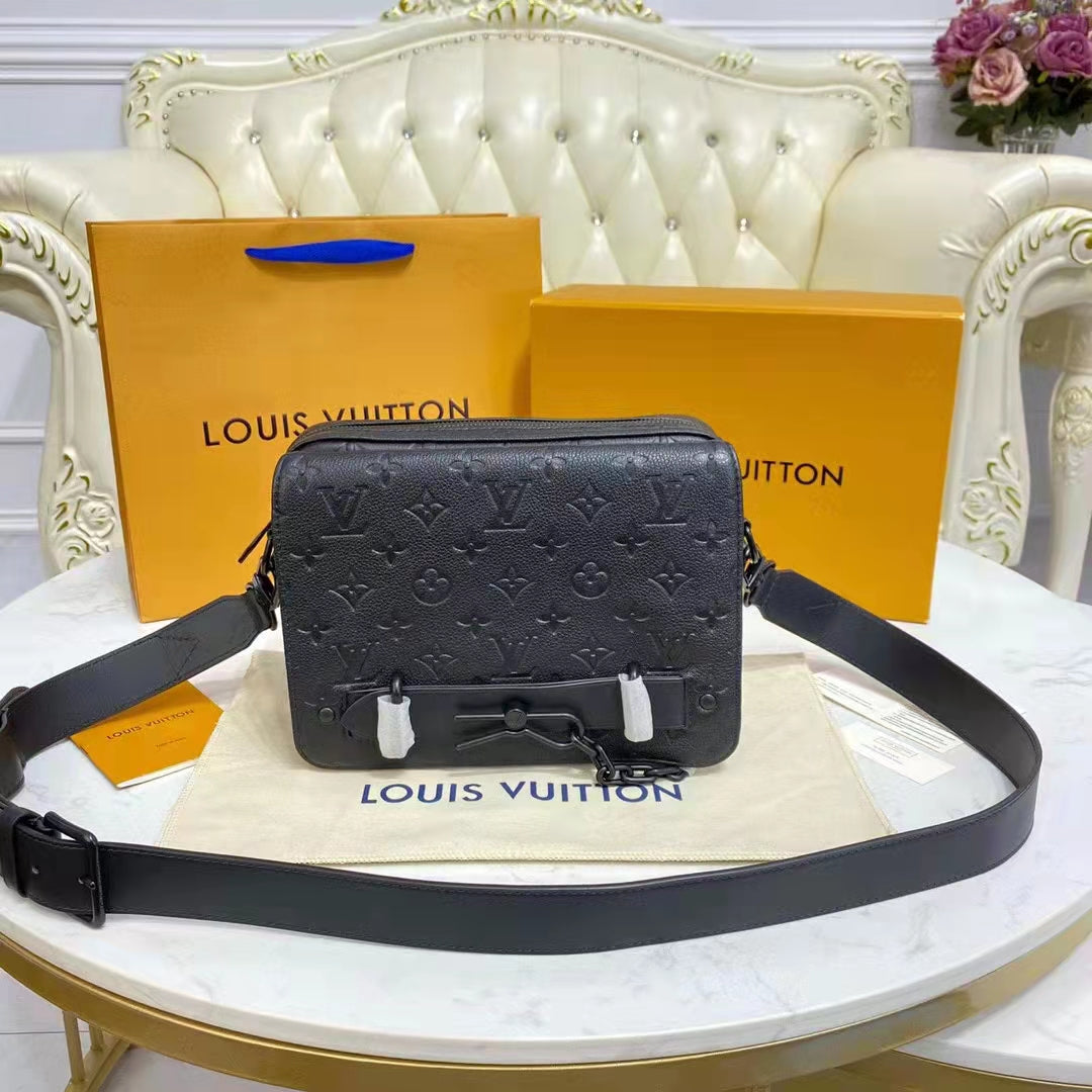 Louis Vuitton LV Unisex Steamer Messenger Monogram Cowhide Taurillon Leather