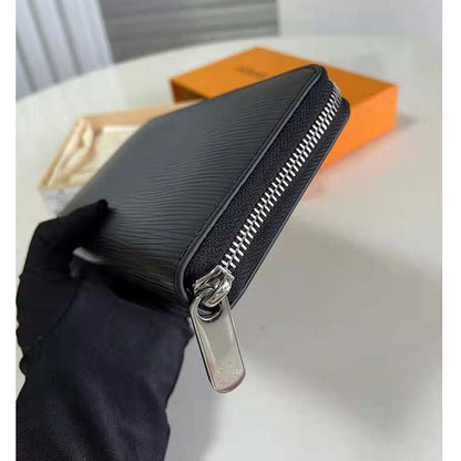 Louis Vuitton LV Unisex Zippy Wallet Black Epi Grained Cowhide Leather
