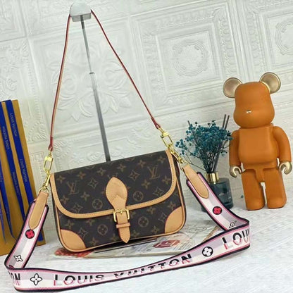 Louis Vuitton LV Women Diane Satchel Brown Monogram Coated Canvas Textile Lining