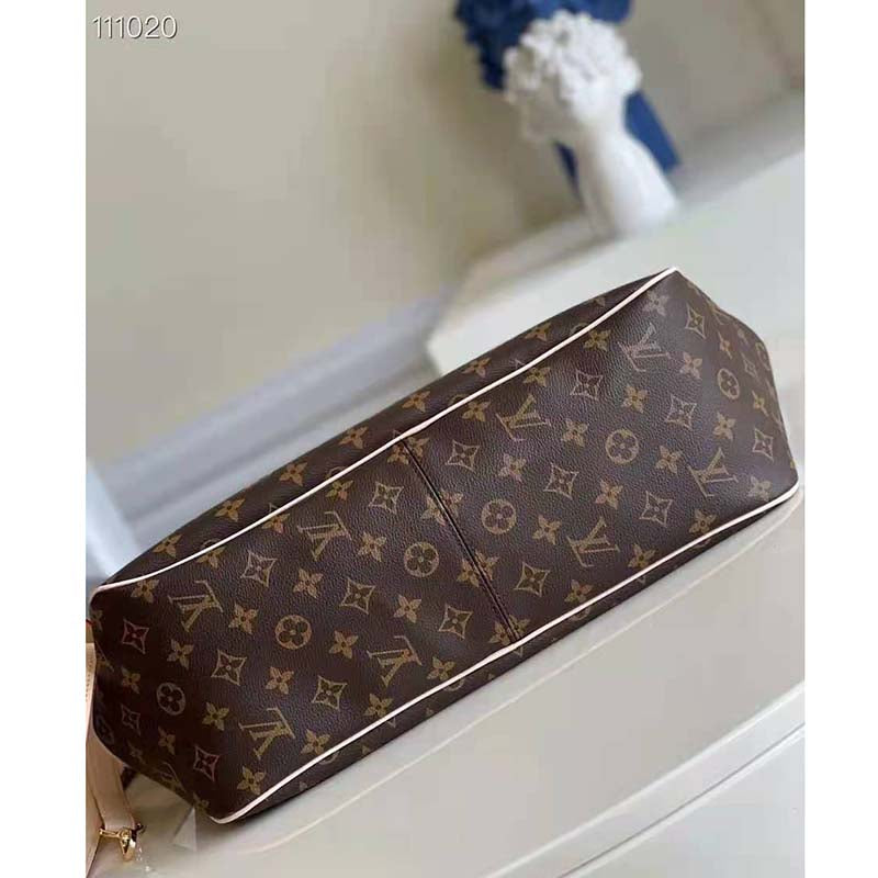 Louis Vuitton LV Women Graceful MM Hobo Classic Beige Monogram Coated Canvas