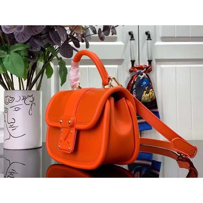 Louis Vuitton LV Women Hide Seek Orange Minnesota Epi Grained Smooth Cowhide Leather