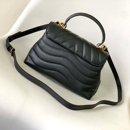 Louis Vuitton LV Women Hold Me Top-Handle Bag Black Smooth Cowhide Leather