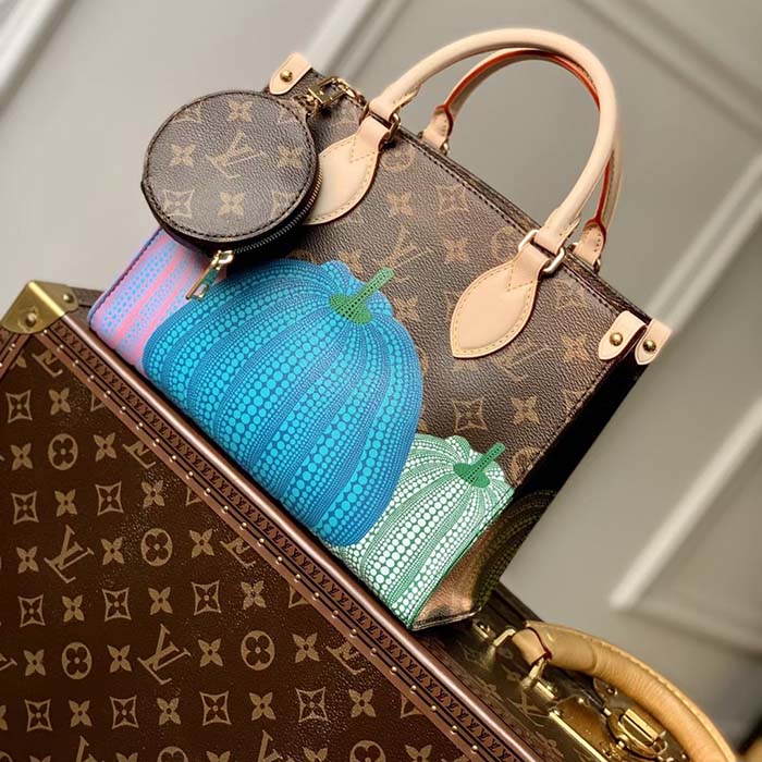 Louis Vuitton LV Women LV x YK OnTheGo PM Monogram Coated Canvas Pumpkin Print