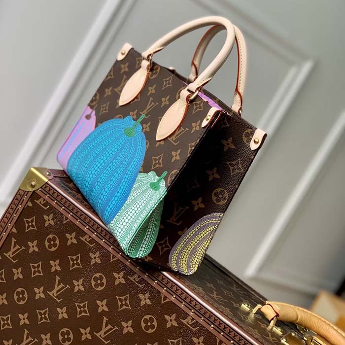 Louis Vuitton LV Women LV x YK OnTheGo PM Monogram Coated Canvas Pumpkin Print