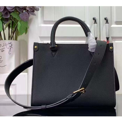 Louis Vuitton LV Women Lock Go Black Grained Calf Leather Microfiber Lining