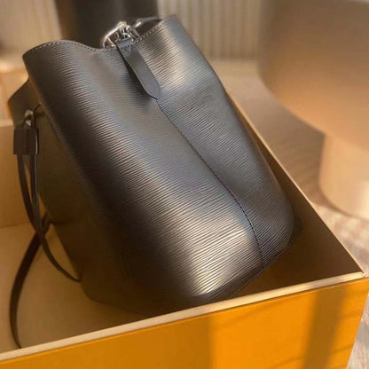 Louis Vuitton LV Women NéoNoé MM Bucket Black Epi Grained Cowhide Leather