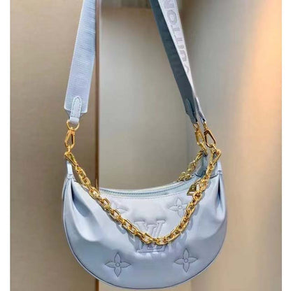 Louis Vuitton LV Women Over The Moon Blue Quilted Embroidered Smooth Calf Leather