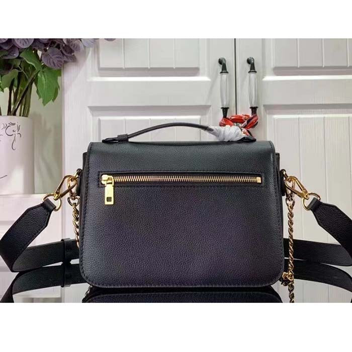Louis Vuitton LV Women Oxford Black Grained Calf Leather Microfiber Lining