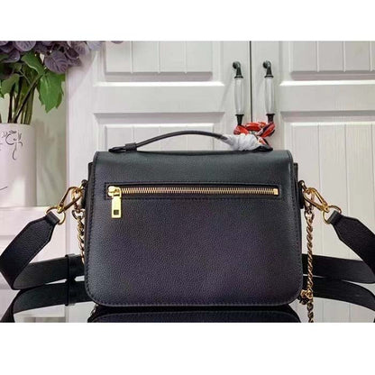 Louis Vuitton LV Women Oxford Black Grained Calf Leather Microfiber Lining