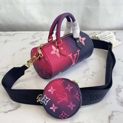 Louis Vuitton LV Women Papillon BB Handbag Midnight Fuchsia Monogram Coated Canvas