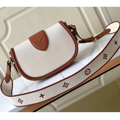 Louis Vuitton LV Women Pont 9 Soft MM Handbag Caramel Brown Canvas Cowhide