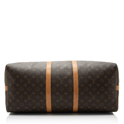 Louis Vuitton Monogram Canvas Keepall Bandouliere 55 Duffle Bag