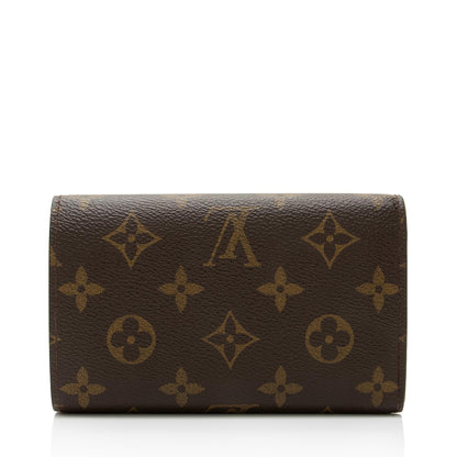 Louis Vuitton Monogram Canvas Porte Monnaie Tresor Wallet (SHF-mxeVW3)