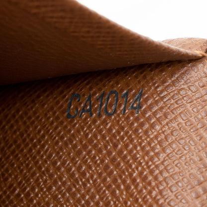 Louis Vuitton Monogram Canvas Porte Monnaie Tresor Wallet (SHF-mxeVW3)