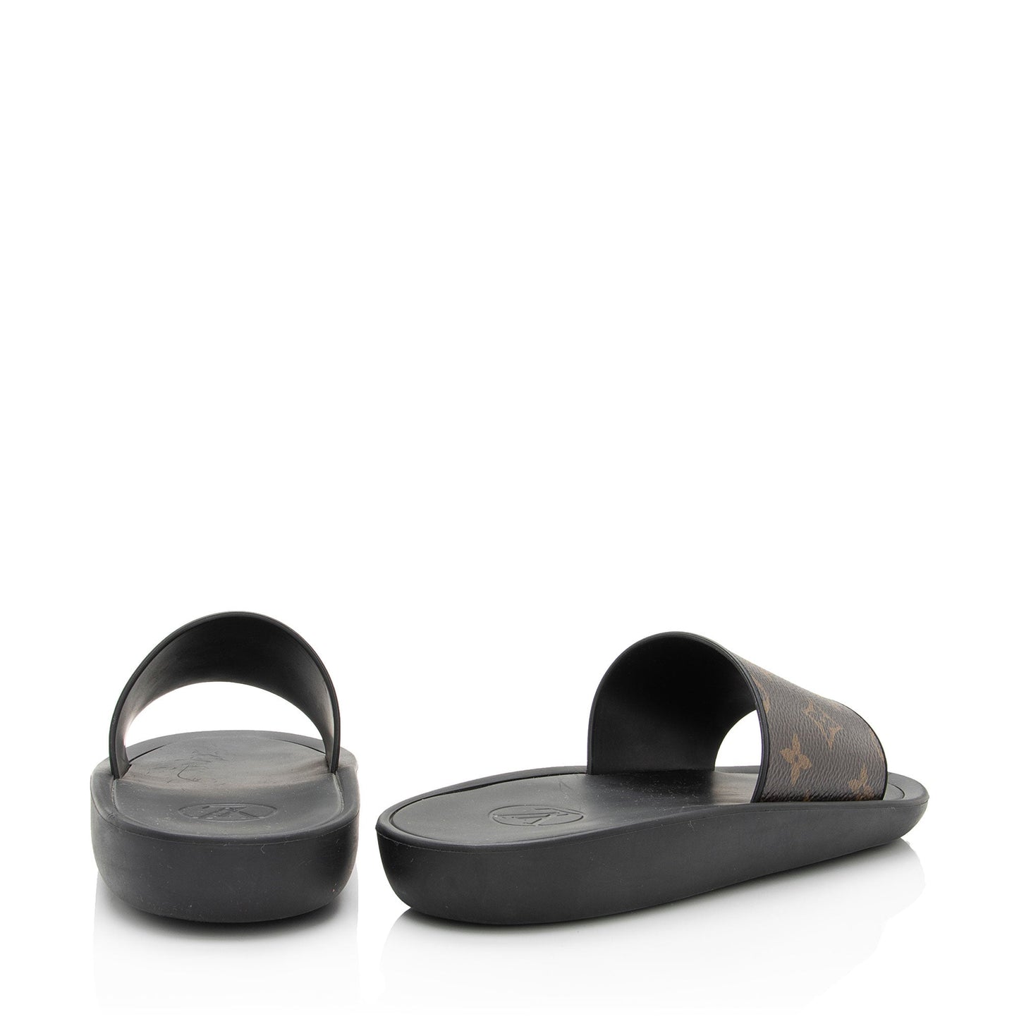 Louis Vuitton Monogram Canvas Sunbath Slide Sandals - Size 6 / 36 (SHF-Dsl8Xt)