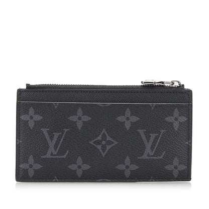 Louis Vuitton Monogram Eclipse Coin Pouch (SHG-CILlD8)
