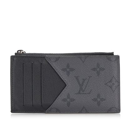 Louis Vuitton Monogram Eclipse Coin Pouch (SHG-CILlD8)