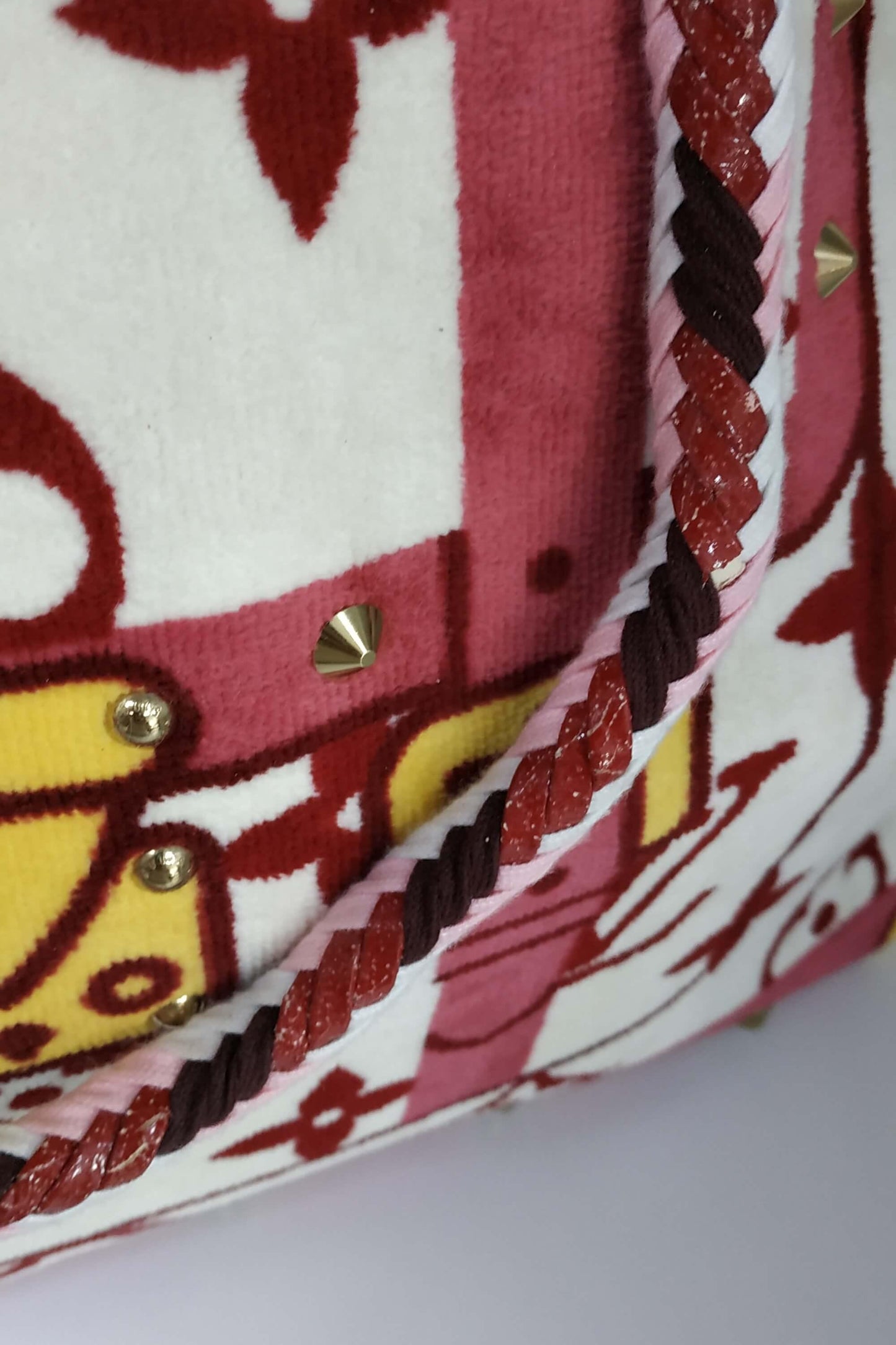 Monogram Eponge Cabas Bicolor White Red