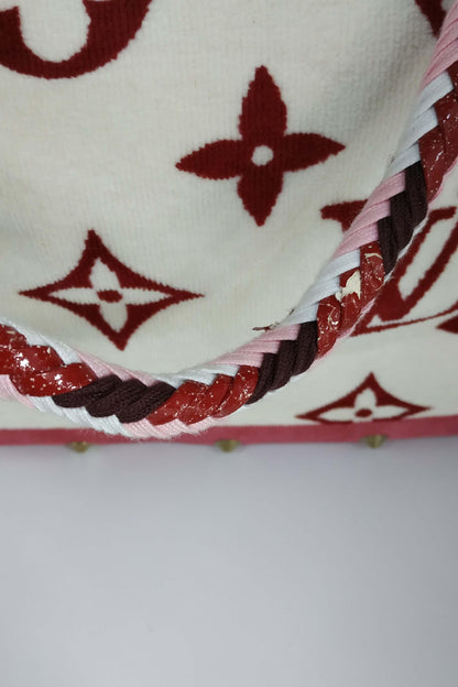 Monogram Eponge Cabas Bicolor White Red
