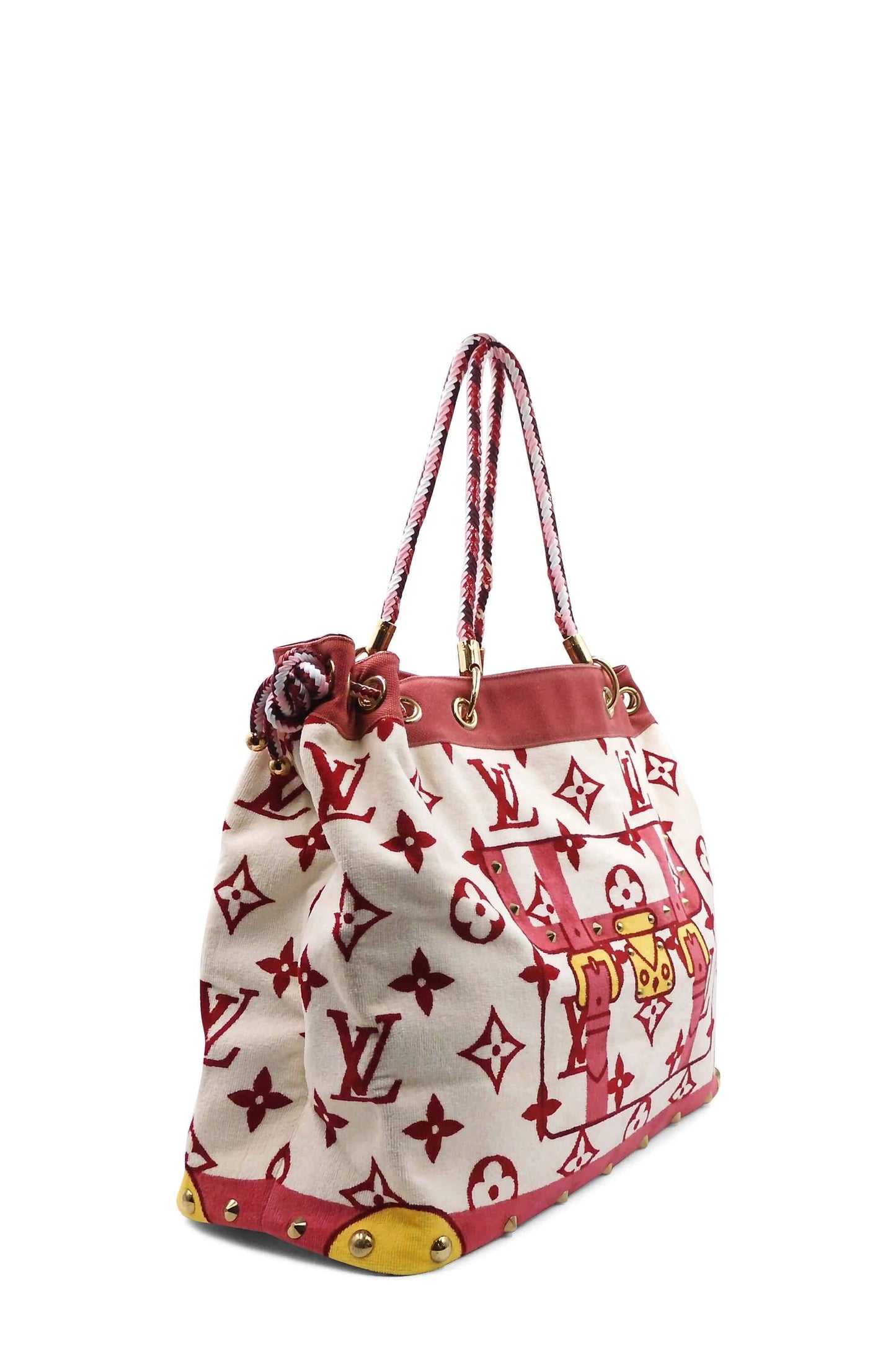 Monogram Eponge Cabas Bicolor White Red