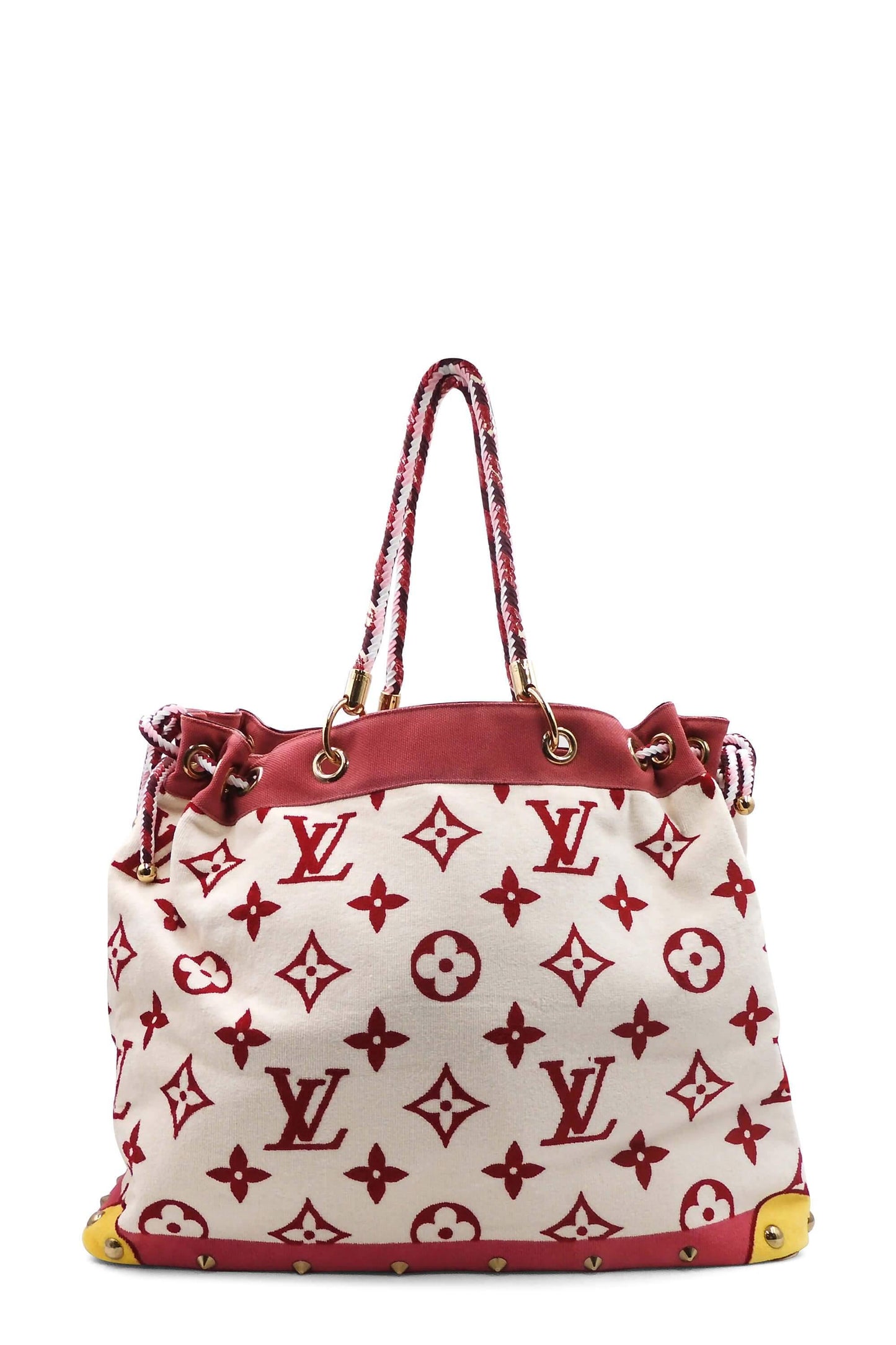 Monogram Eponge Cabas Bicolor White Red