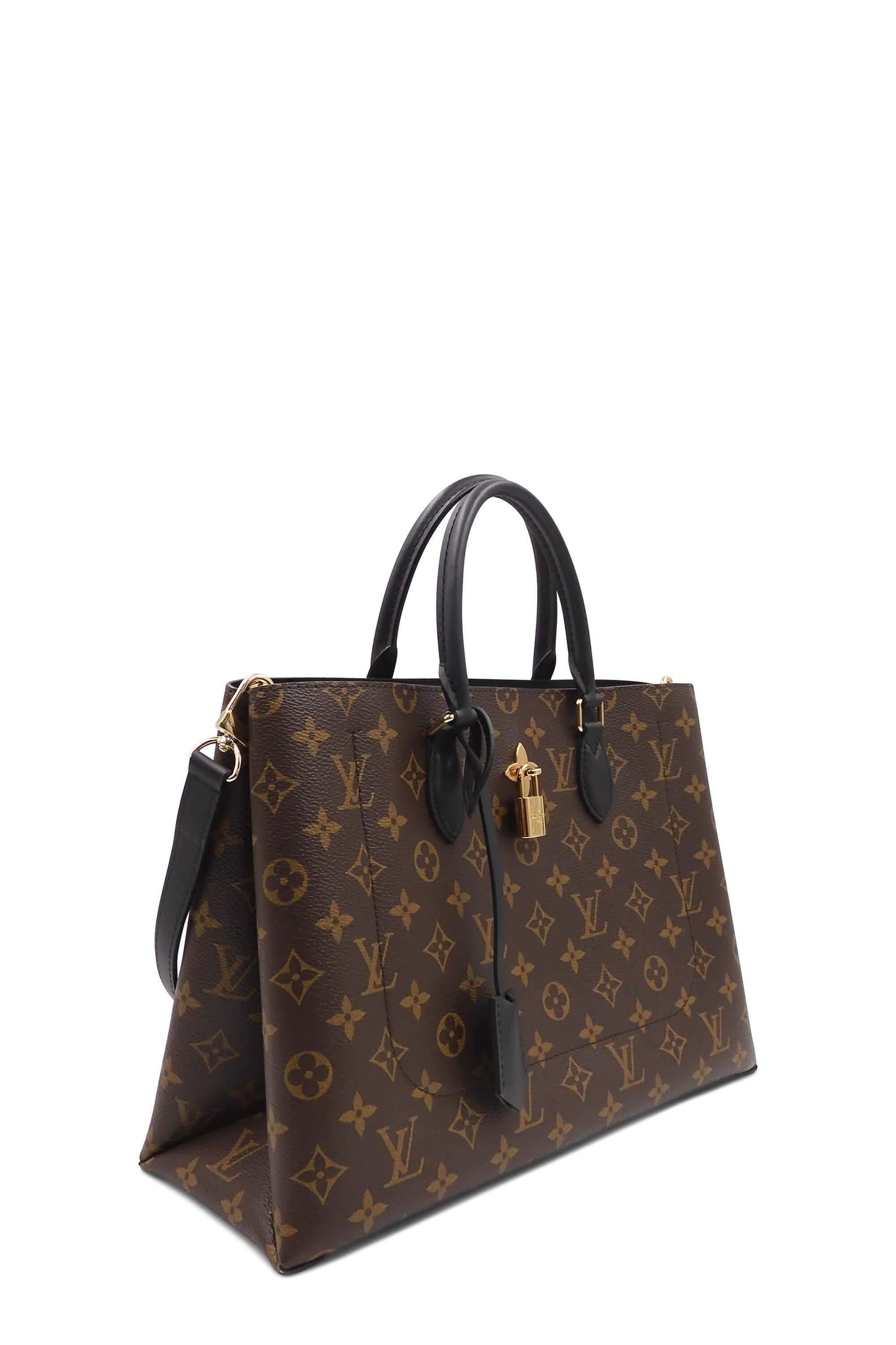 Monogram Flower Tote Brown Black