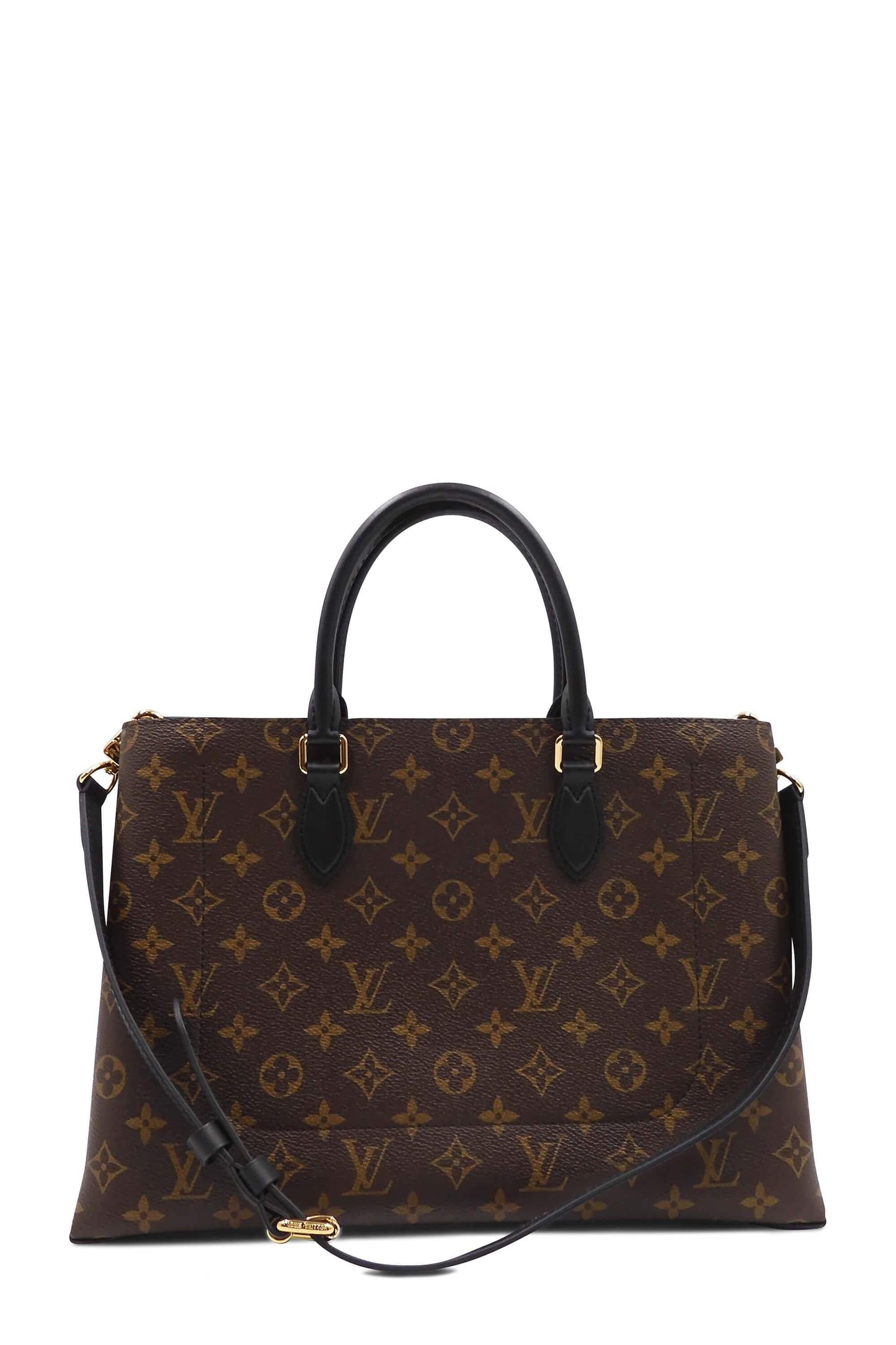 Monogram Flower Tote Brown Black
