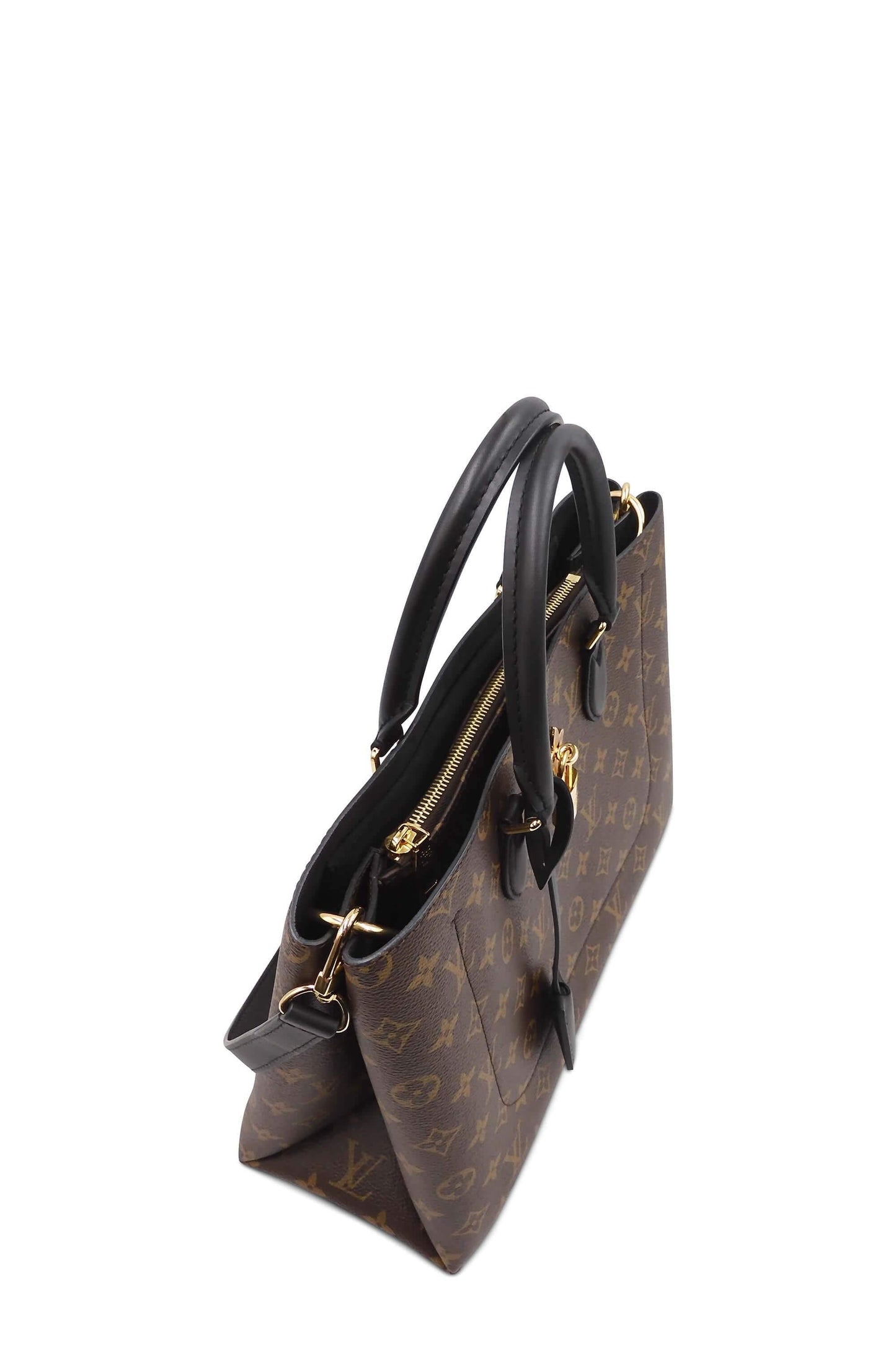 Monogram Flower Tote Brown Black