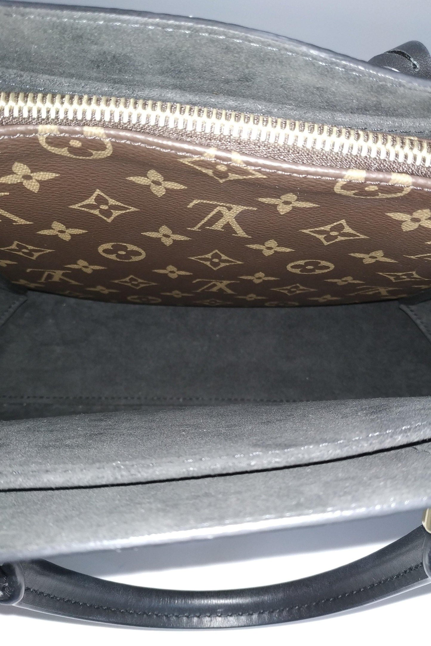 Monogram Flower Tote Brown Black