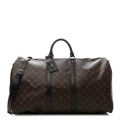 LOUIS VUITTON MONOGRAM MACASSAR KEEPALL BANDOULLIERE 55