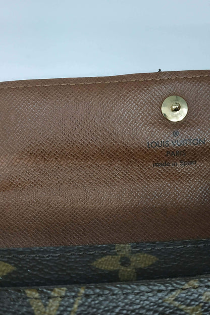 Monogram Travel Wallet Brown