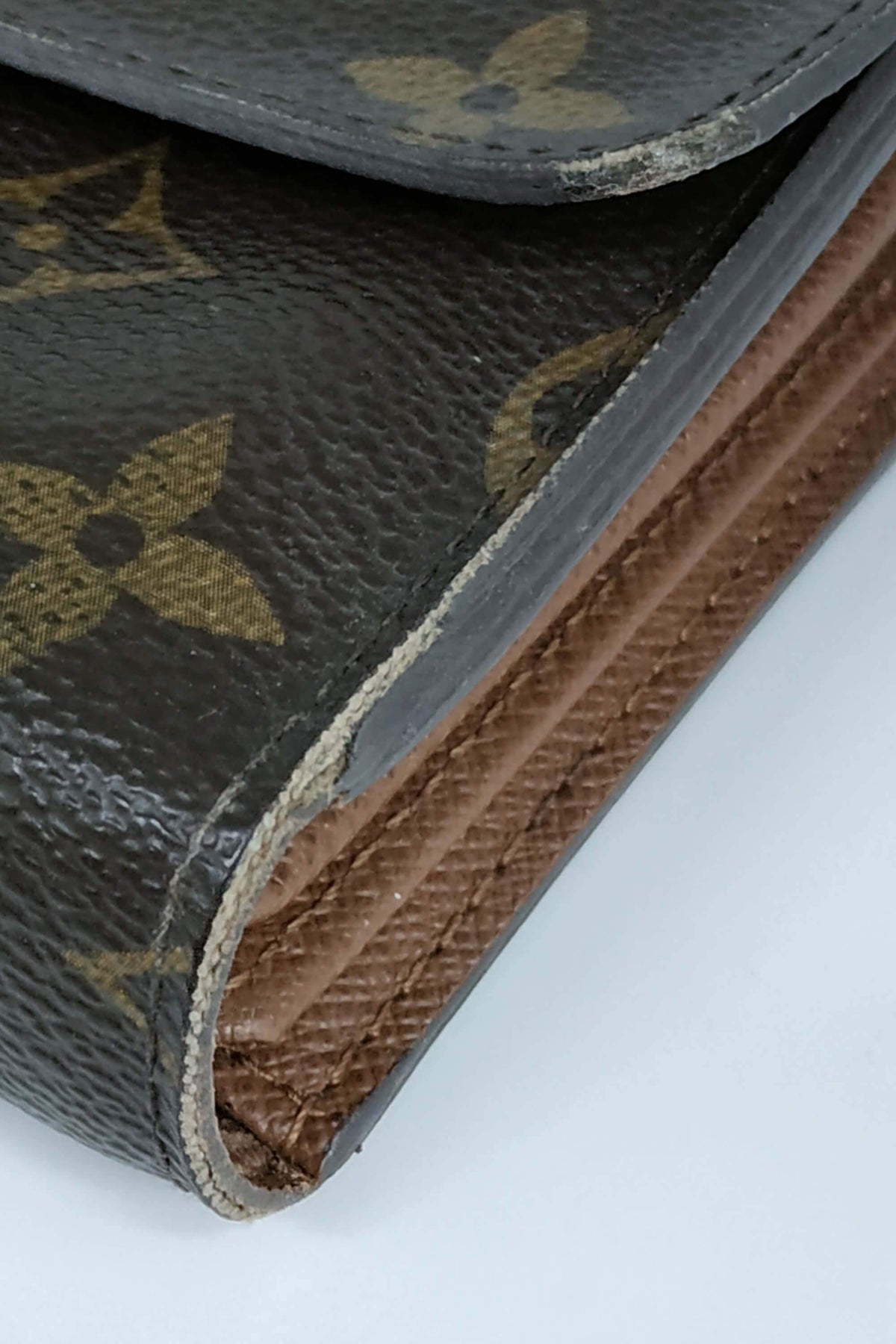 Monogram Travel Wallet Brown