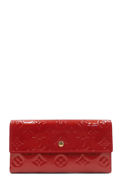 Monogram Vernis Sarah Wallet Red