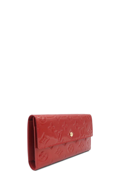 Monogram Vernis Sarah Wallet Red