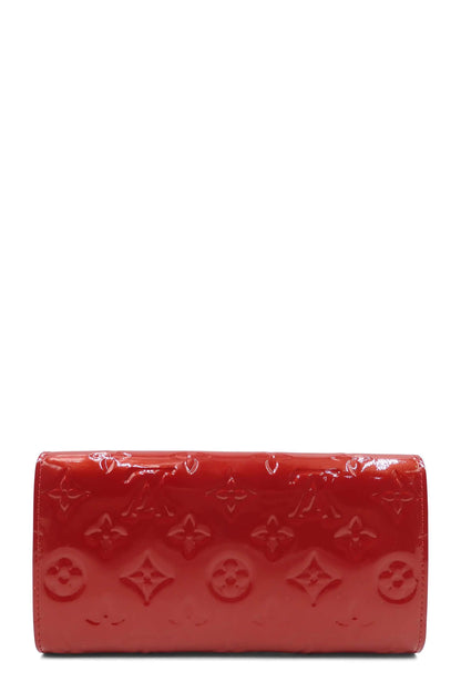 Monogram Vernis Sarah Wallet Red