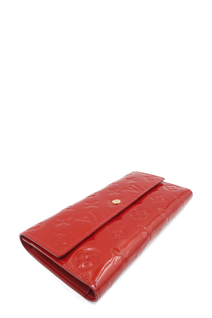 Monogram Vernis Sarah Wallet Red