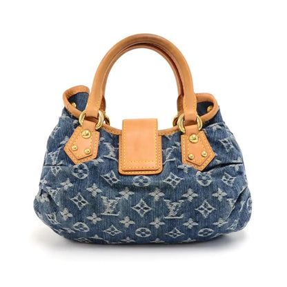 LOUIS VUITTON PLEATY MONOGRAM BLUE DENIM HANDBAG