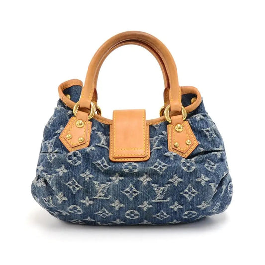 LOUIS VUITTON PLEATY MONOGRAM BLUE DENIM HANDBAG