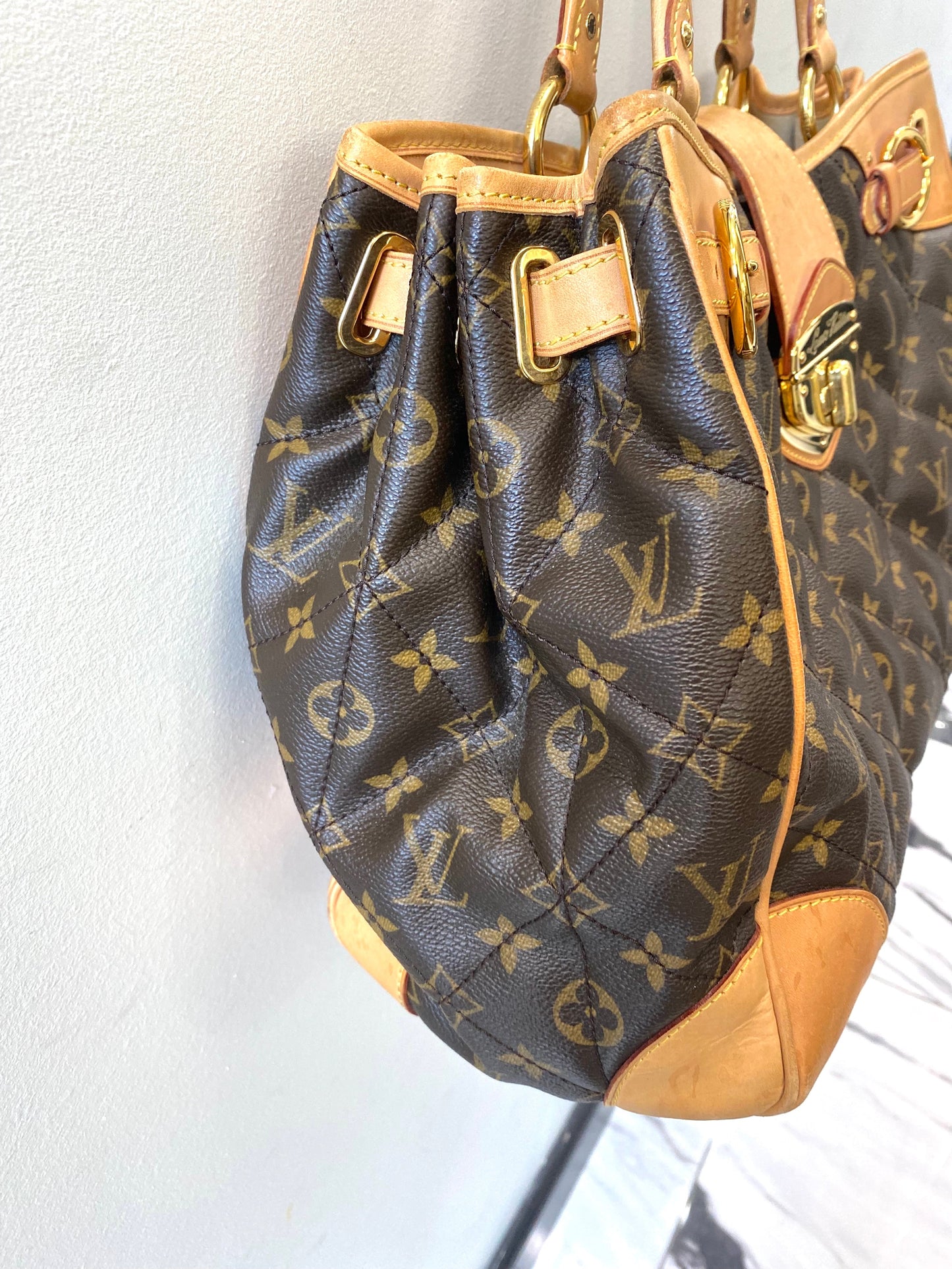 LOUIS VUITTON QUILTED MONOGRAM ETOILE CANVAS SHOPPER BAG