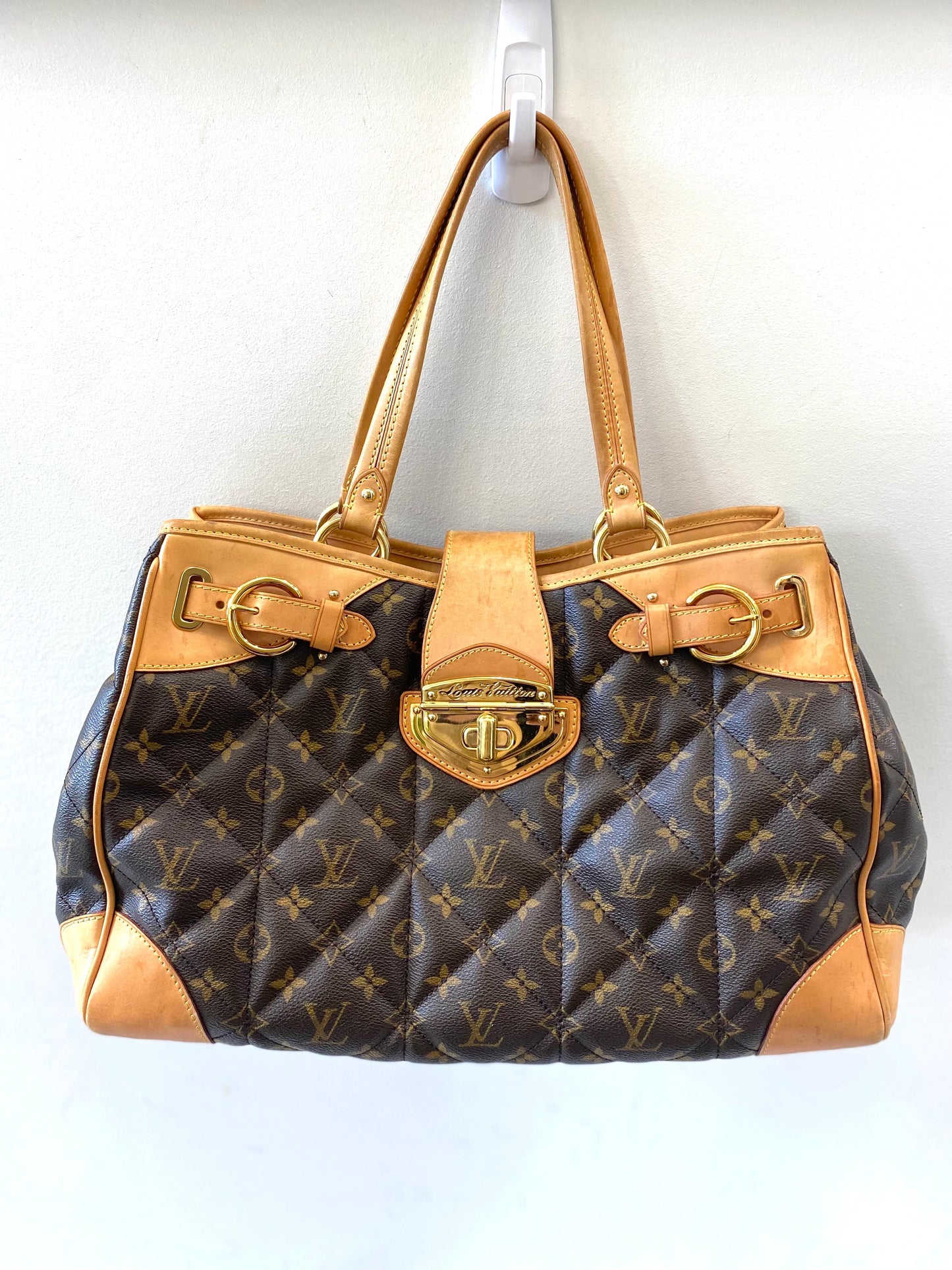 LOUIS VUITTON QUILTED MONOGRAM ETOILE CANVAS SHOPPER BAG