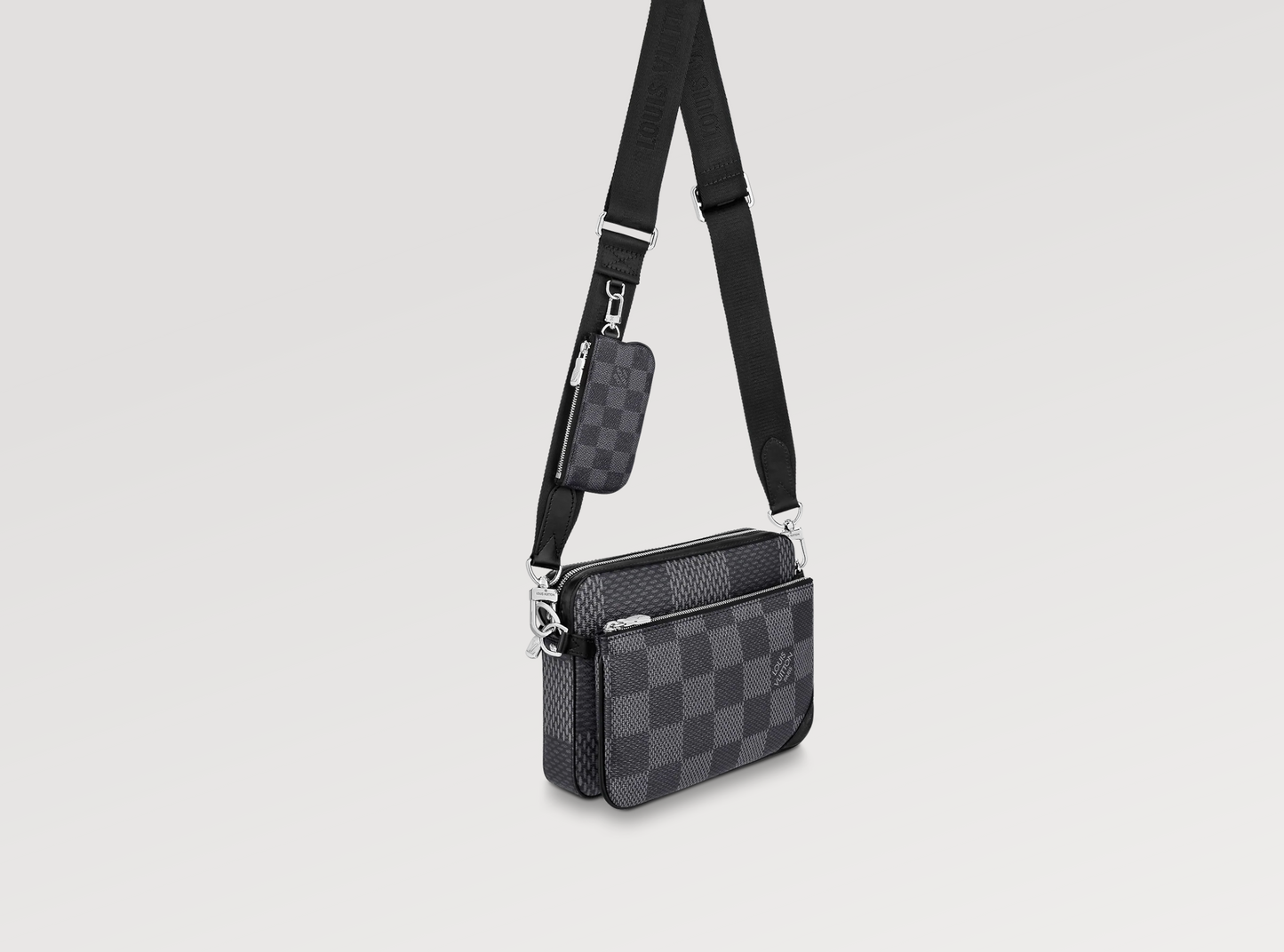 LOUIS VUITTON TRIO MESSENGER BAG DAMIER GRAPHITE 3D