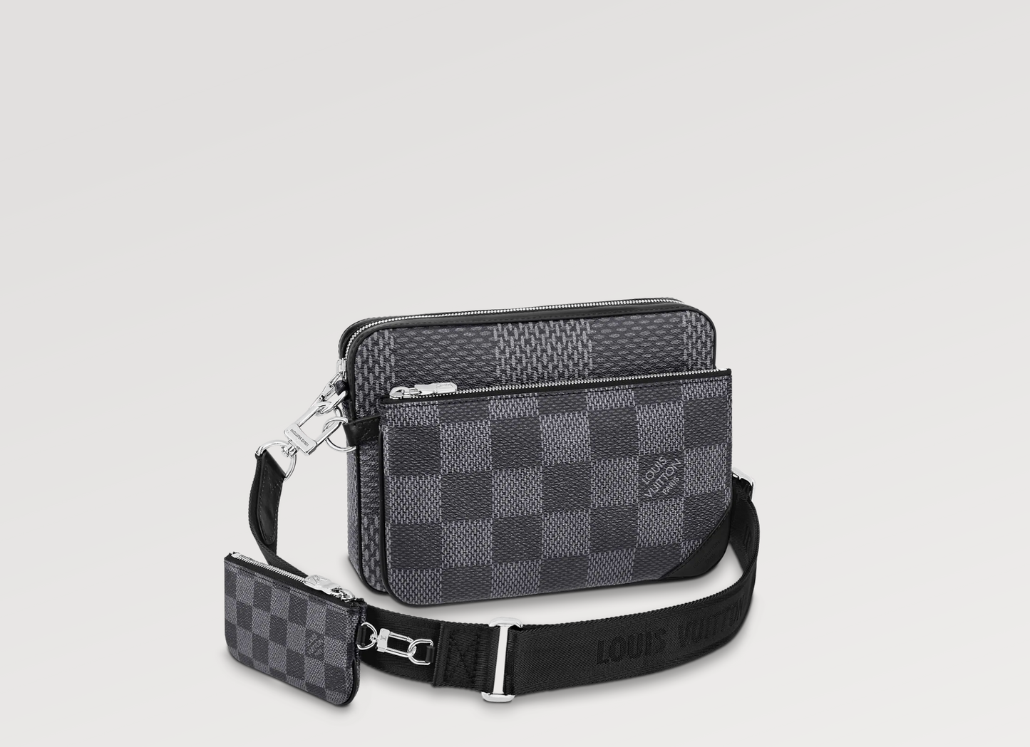 LOUIS VUITTON TRIO MESSENGER BAG DAMIER GRAPHITE 3D