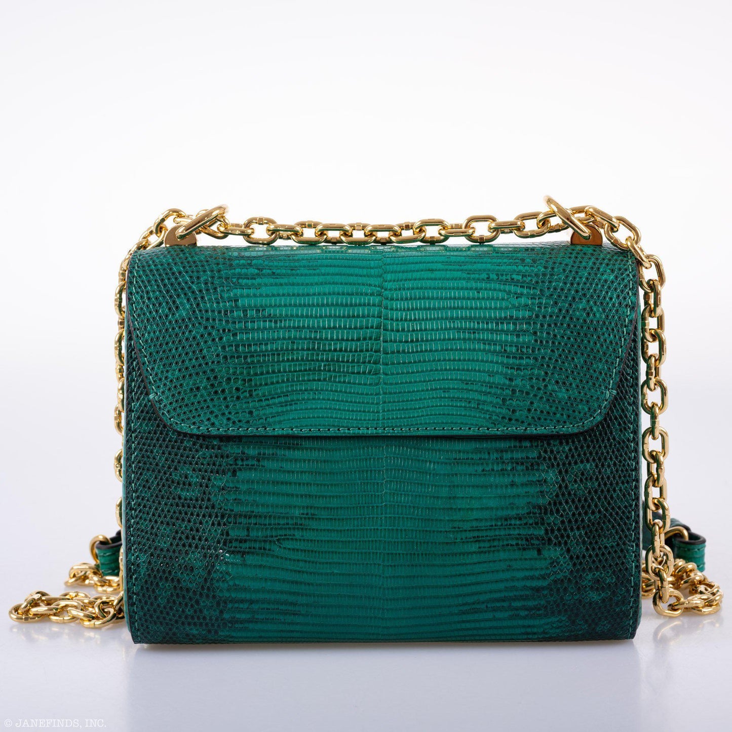 Louis Vuitton Twist PM Vert Emerald Ombre Lizard Gold Hardware