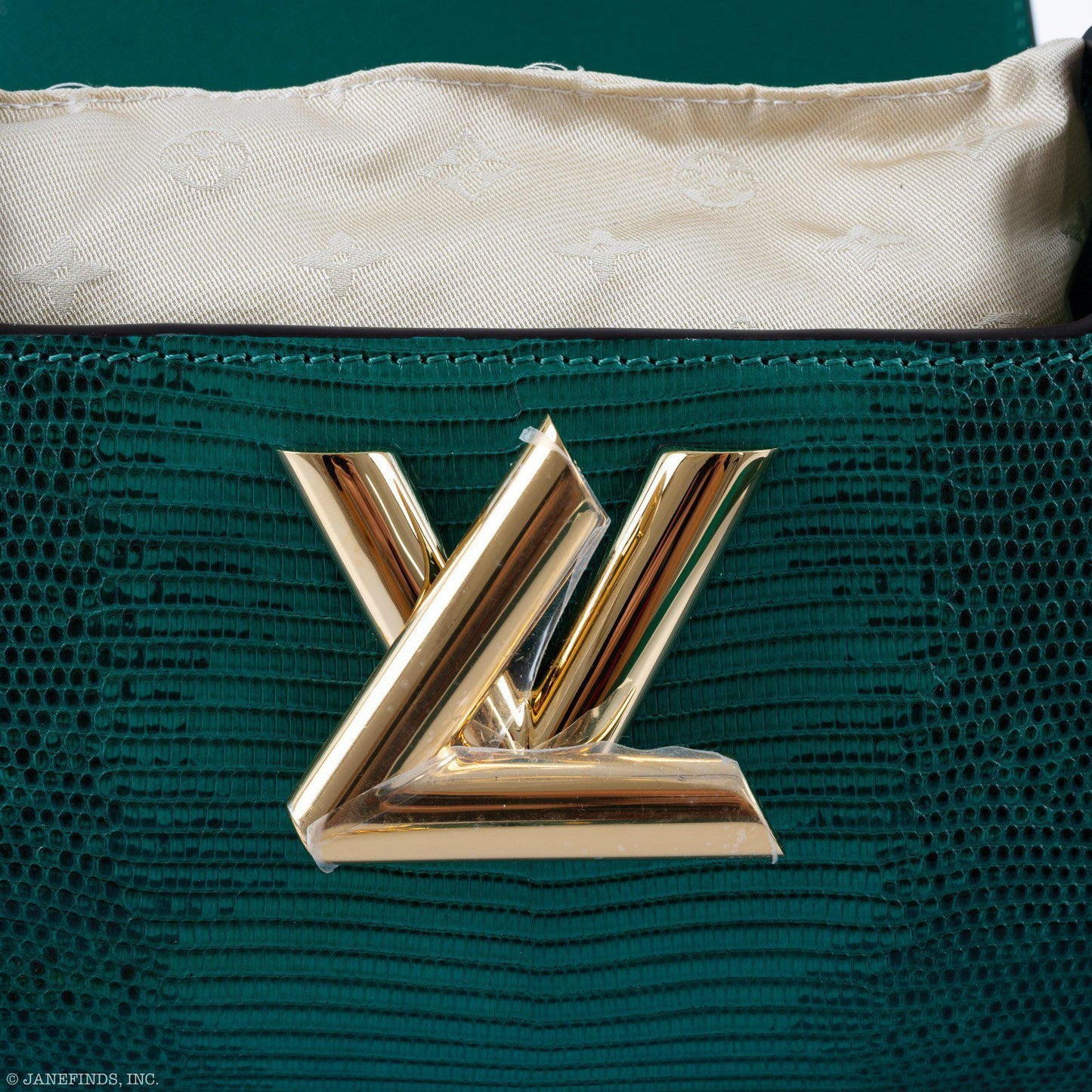 Louis Vuitton Twist PM Vert Emerald Ombre Lizard Gold Hardware