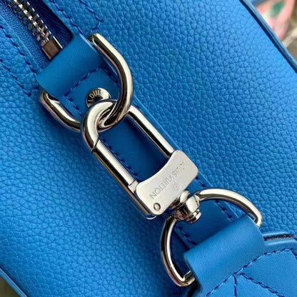 Louis Vuitton Unisex City Keepall Bag Bright Blue Cowhide Leather