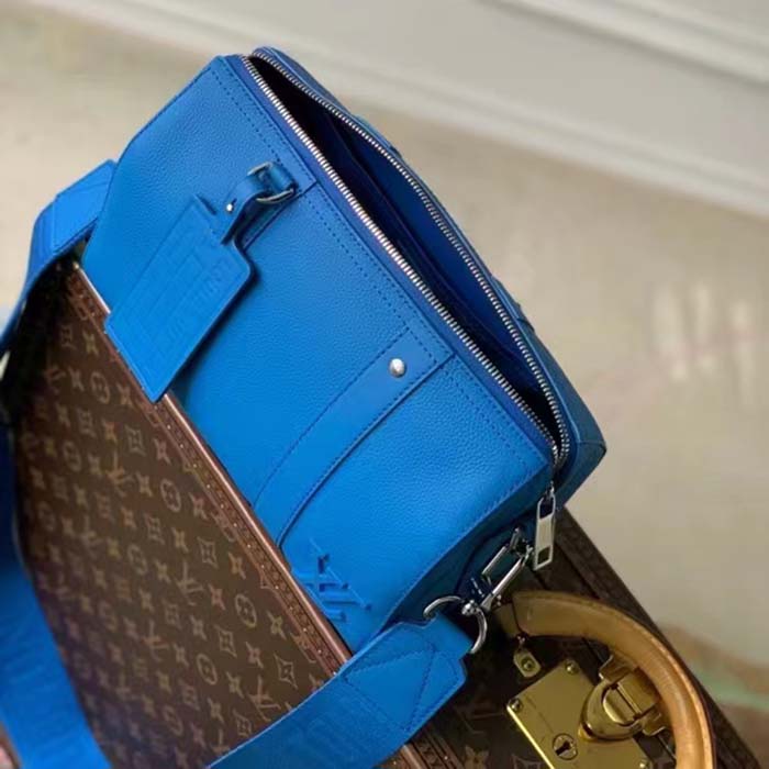 Louis Vuitton Unisex City Keepall Bag Bright Blue Cowhide Leather