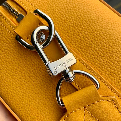 Louis Vuitton Unisex City Keepall Bag Saffron Yellow LV Aerogram Cowhide Leather